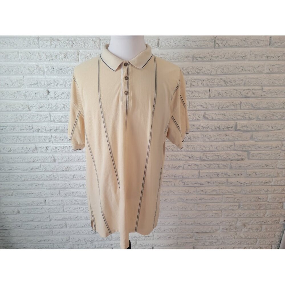 Knights Sportswear Mens Shirt 3XB Polo Short Sleeve Poly Blend Beige YEL23E